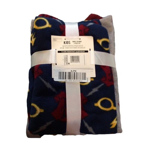 Harry Potter Flame Resistant Set 4 Navy/Burgundy/Grey Polyester - Picture 2 of 5